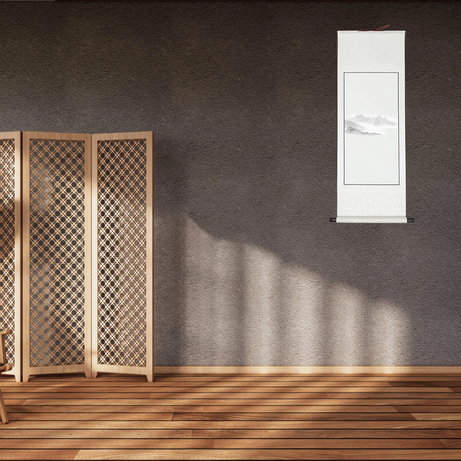 1 قطعة التمرير فارغة الخط الصيني ورقة معلقة التمرير للرسم الرسم ممارسة الفن جدار العرض