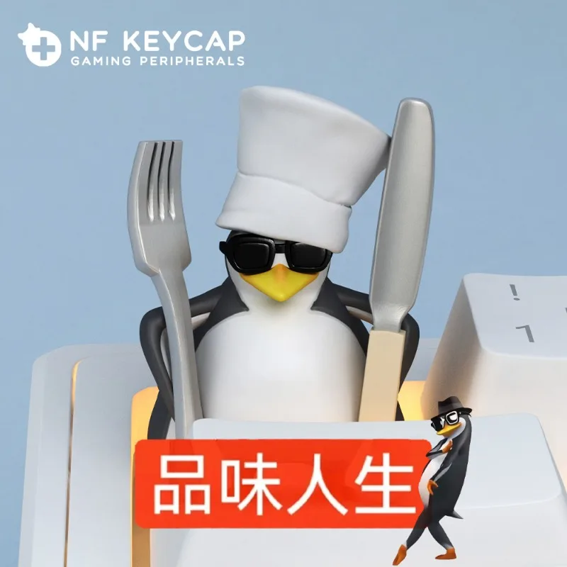 William Tell Penguin Cute Resin Artisan Keycap Personalize Creative Key Caps for Mechanical Keyboard Customized Peripheral Gifts