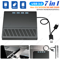 7 in 1 USB 3.0 Type C DVD Player Burner Reader Slim Portable CD DVD Player CD Burner for Windows XP/7/8/10/11  Laptop Desktop