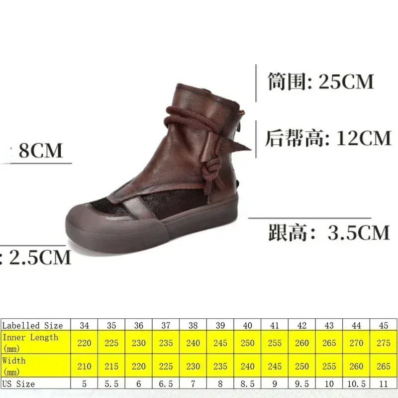 Koznoy 3.5cm in Women Boots 5cm Cow Genuine Leather Platform Wedge Flats Ankle ZIP Classic Basic Ladies Autumn Spring ROME Shoes