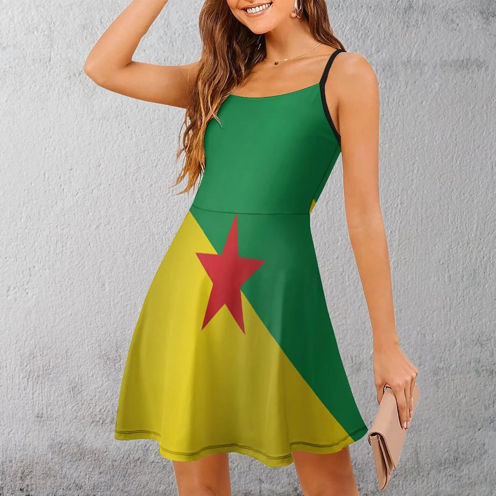 Robe à Bretelles de la Guyane Française pour Femme, Vêtement Photographique, Nouveauté