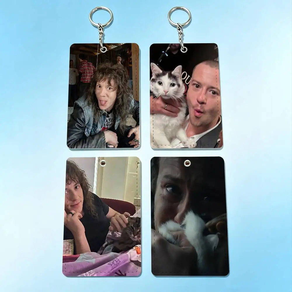 

actor J-Joseph Quinn Cat Badge Holder Keychain For Bank Business Work Card Holder Student Card Protective Case Bus Card