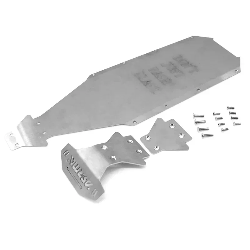 3pcs Metal Stainless Steel Chassis Armor Protection Protector Skid Plate for Arrma Kraton EXB 1/8 RC Car Upgrade Parts