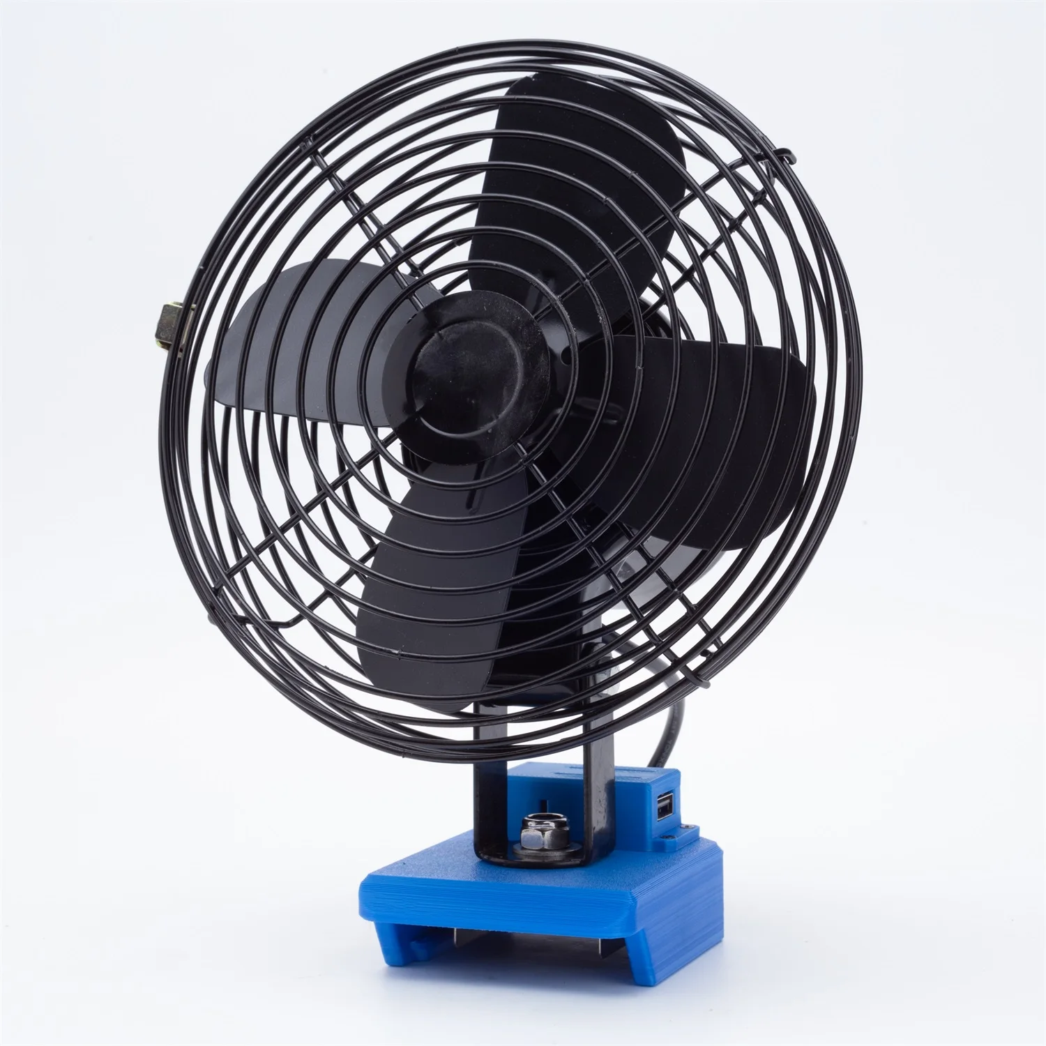 

6-дюймовый железный вентилятор, беспроводной портативный настольный вентилятор для мастерской, работа для Makita, 18 В, литий-ионный аккумулятор O (без батареи)