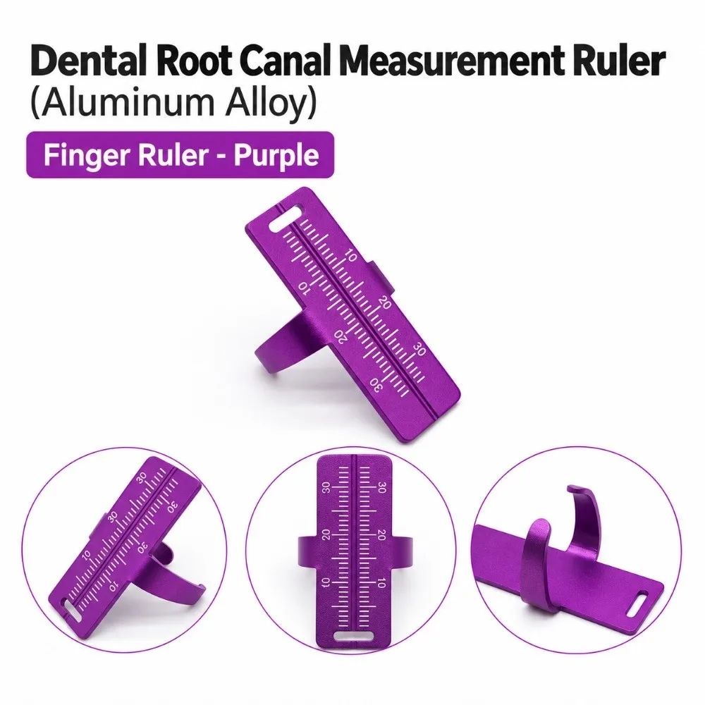 Aluminium Alloy Endo Gauge Finger Ruler Colorful Finger Ring Design Endodontic Instruments Ring Root Canal Measuring