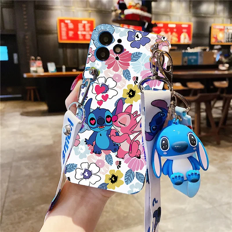 Cartoon Cute Blue Stitch Tpu Case For iPhone 12 Pro Max 13 11 14 Pro XS Max XR X 6 6S 7 8 Plus SE Mini Cover