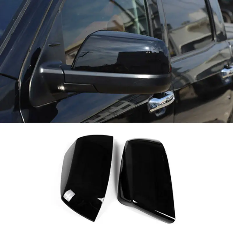 

For Toyota Tundra Crew Max 2007-2021 Sequoia 2008-2015 Car Exterior Side Rearview Mirror Cap Cover Trim Piano Black
