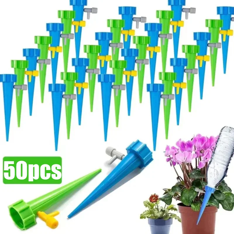 Automatic Drip Irrigation Watering System Plant Dripper Spike Kits Garden Self Watering Planter Insert Plant Watering Devices