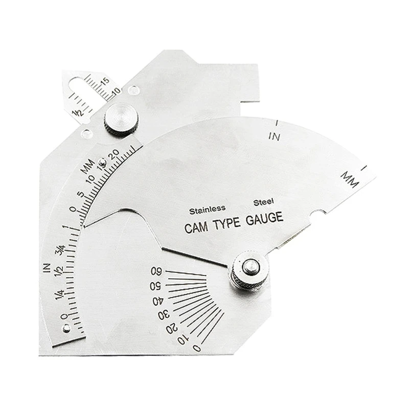 

1185 Compact Inch & Metric Bridge Gage Test Ulnar Welding Inspection Gauge Stainless Steel for Welded Surfaces & Joints