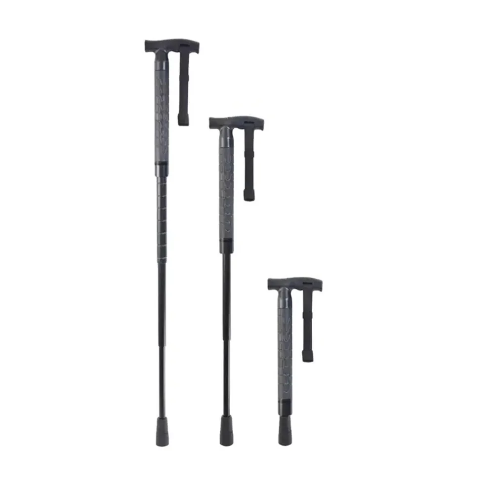 Outdoor mountaineering cane, outdoor folding multifunctional telescopic cane, cane, self-defense dog beating stick