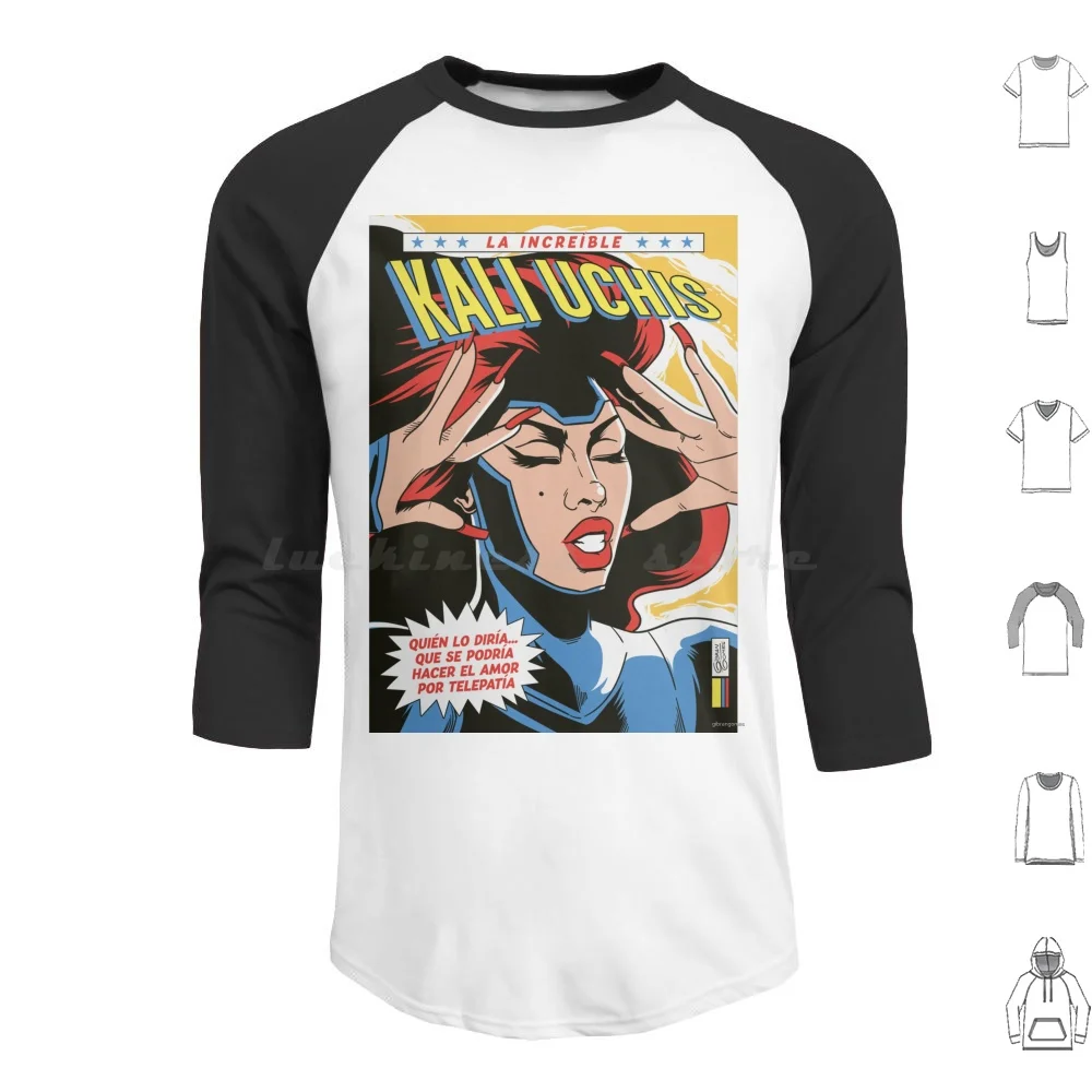 Telepatia Hoodies Long Sleeve Uchis Pop Comics Pop Culture Music Latin