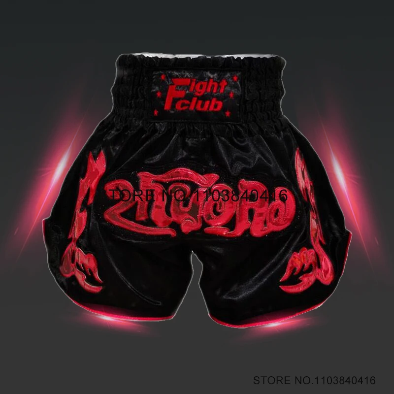 

Muay Thai Fight Shorts Retro MMA Grappling Kick Boxing Trunks Satin Kids Women Men's Athletic Kickboxing Pants Martial Arts Gear