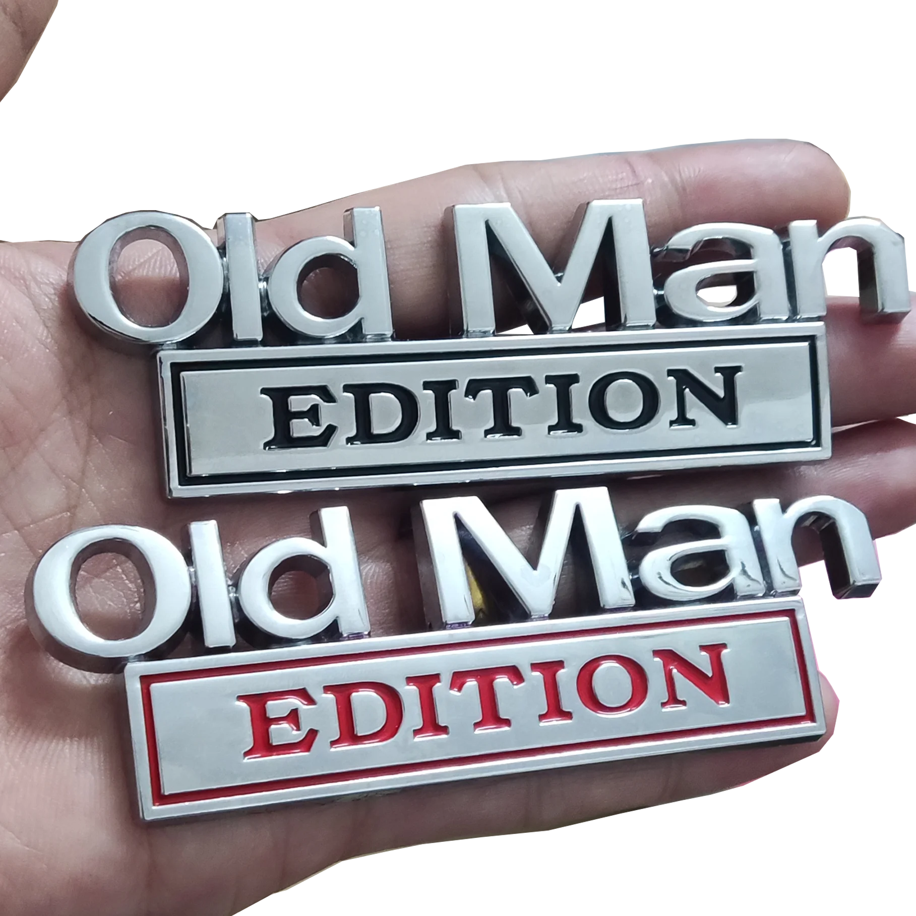 Car old man Edition Emblem Sticker Decals Universal Auto Motorcycle Truck Styling 3D Fender Badge Decoration Accessories