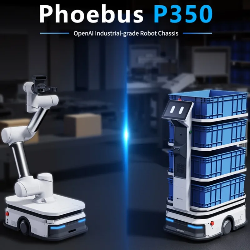 SLAMTEC Phoebus P350 OpenAI Châssis de robot de qualité industrielle, plate-forme de développement de robot ROS de livraison industrielle (P4M11,P4M21)