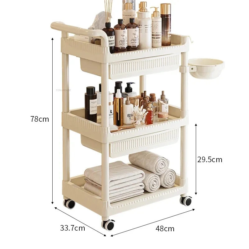 Beauty Reception Trolleys Special Storage Rack Hairdressing Barber Shop Salon Trolleys Multi-layer Tool Trolley For Furniture