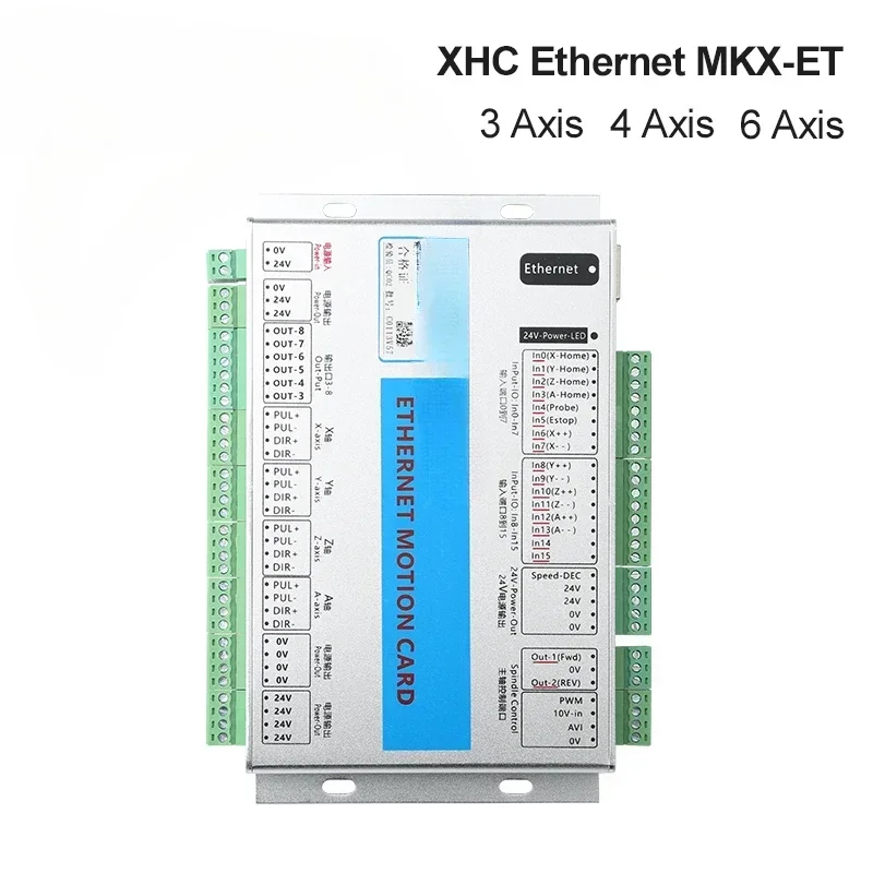 Mach3 Ethernet Breakout Board 3 4 6-Axis CNC Motion Control Card Controller for Stepper Motor/Servo Motor Lathe Engraving