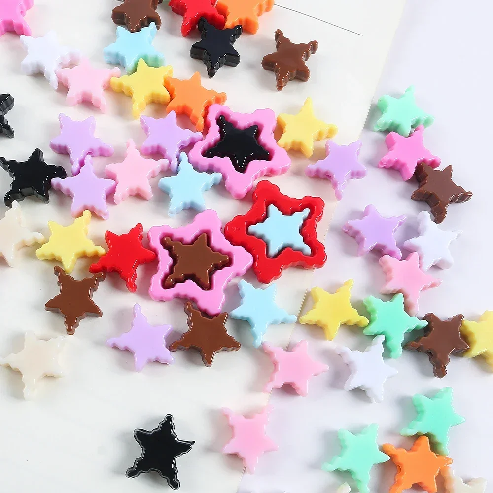 Color Pixel Series Star Beads For Jewelry Making DIY Decorations Phone Chain Keychain Car Hanging Hair Rope Accessories