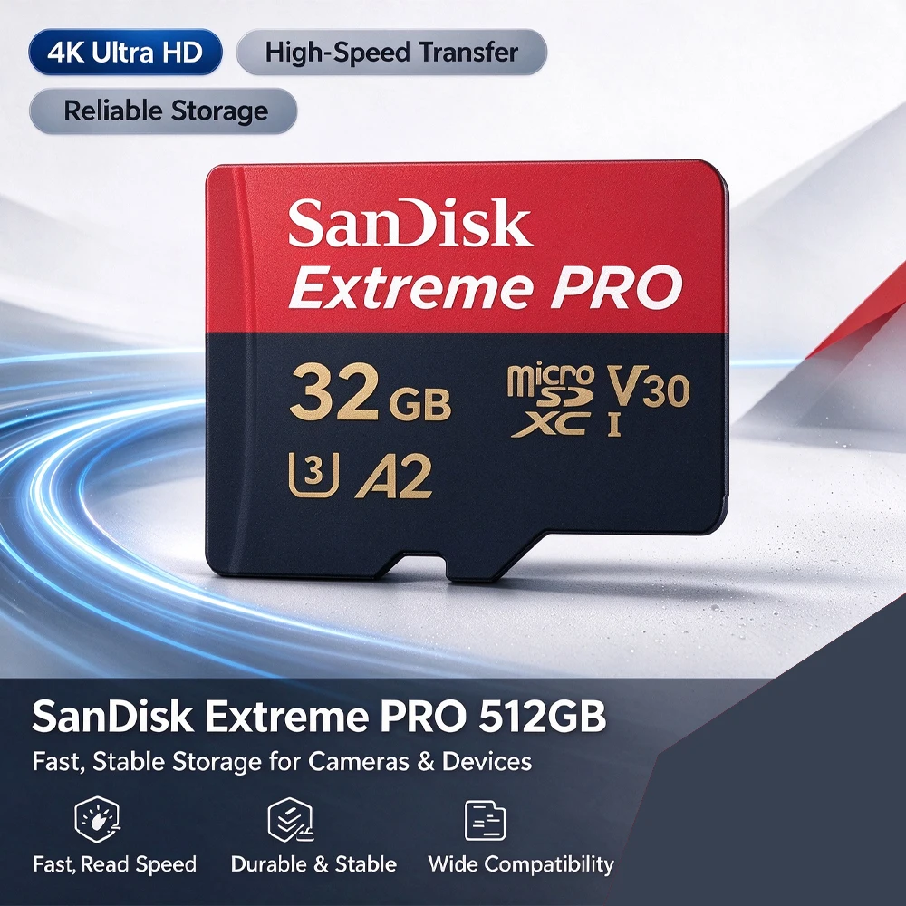 cartao-micro-tf-sd-sandisk-classe-10-a-prova-d'agua-512-256-128-64-32gb-c10-ultra-a1-microsdhc-sdxc-insta360-dji-switch-xiaomi-iphone