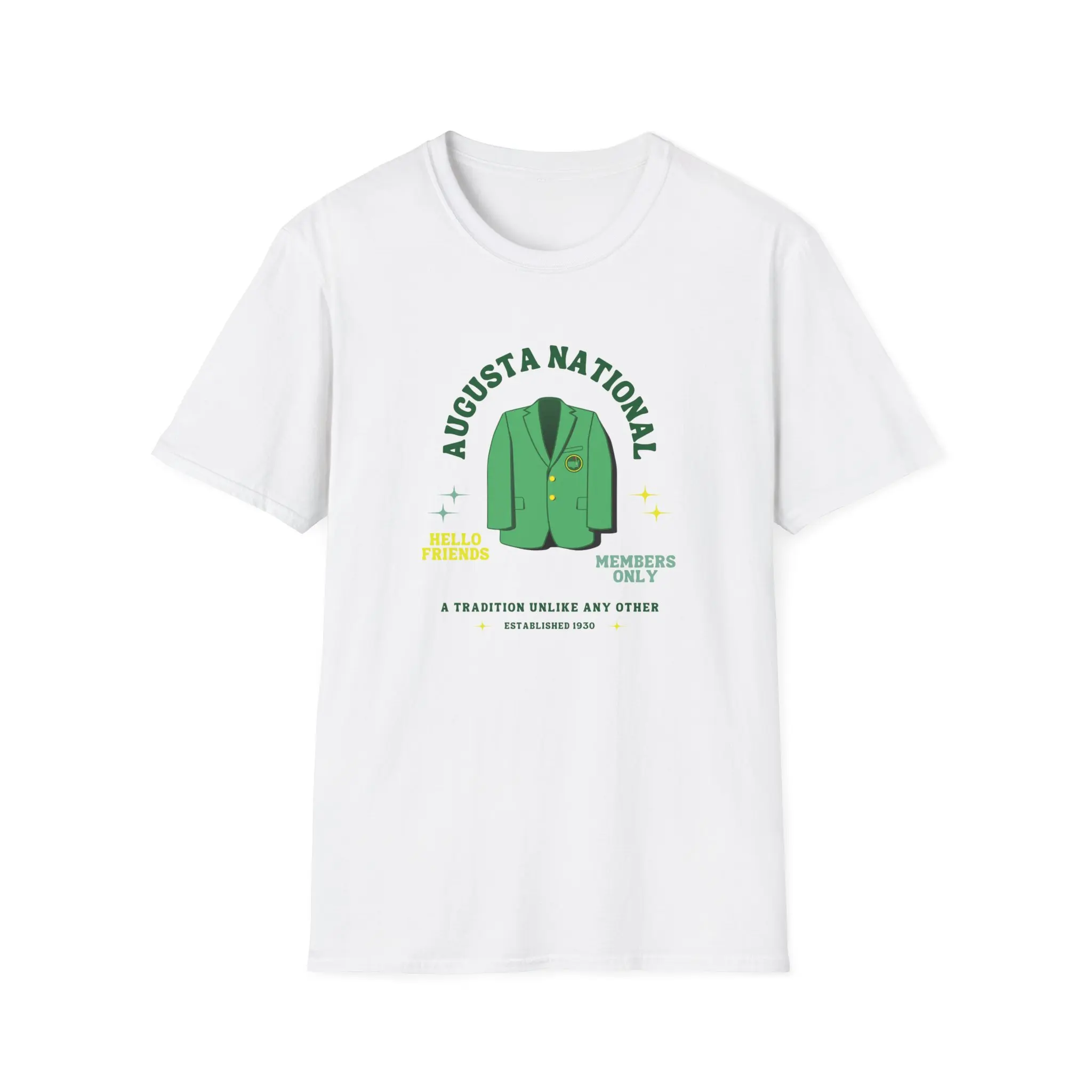 Cotton T-Shirts for Men and Women, Augusta National, Hello Friends Masters Championship T-Shirts, Funny Golf Shirts