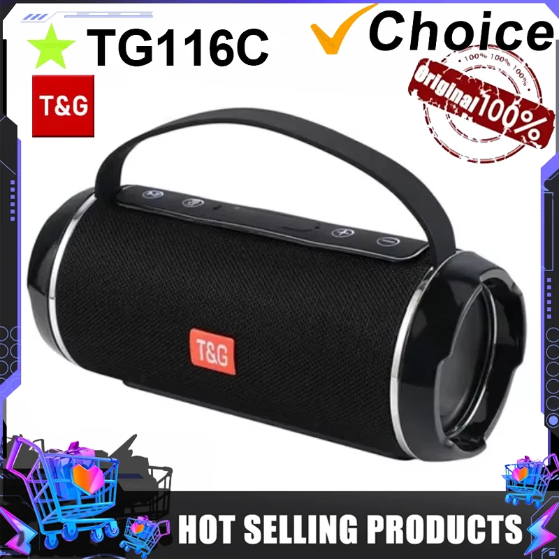 T&G TG116C Bluetooth Speakers Wireless Powerful Portable Speakers Box Outdoor Speaker Subwoofer Music Center Boom Box With Radio