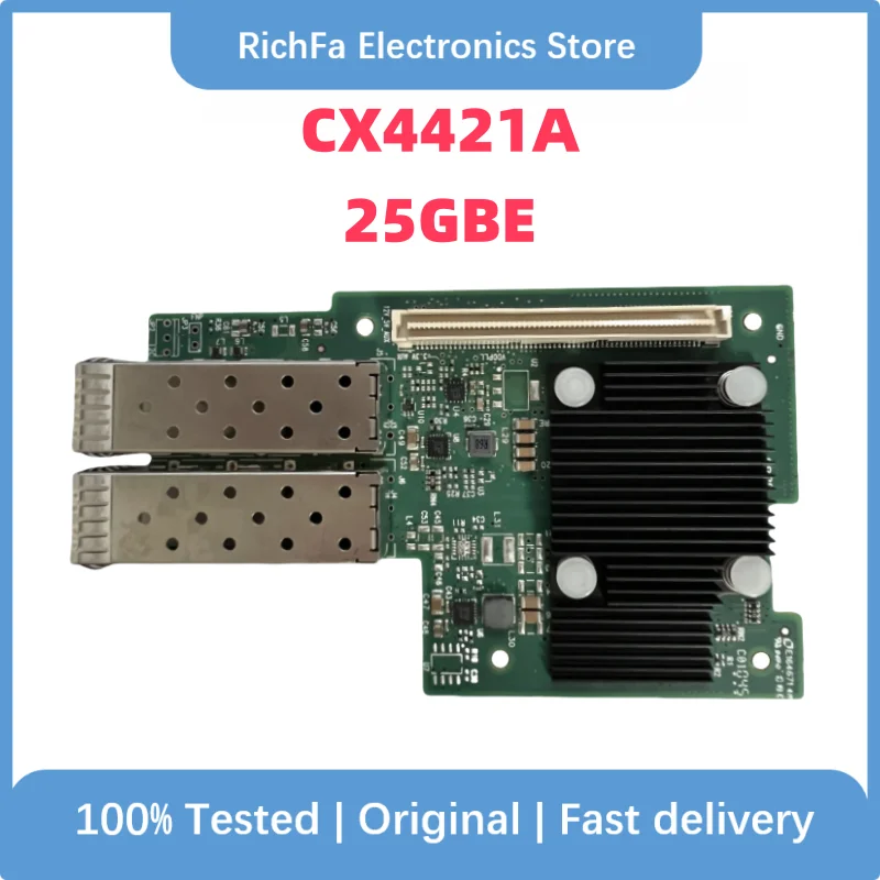

For Mellanox CX4421A,ConnectX-4 LX 25GbE,MCX4421A-ACQN,Fiber Optic Network Card,OCP to PCIE Conversion Card 100% Tested