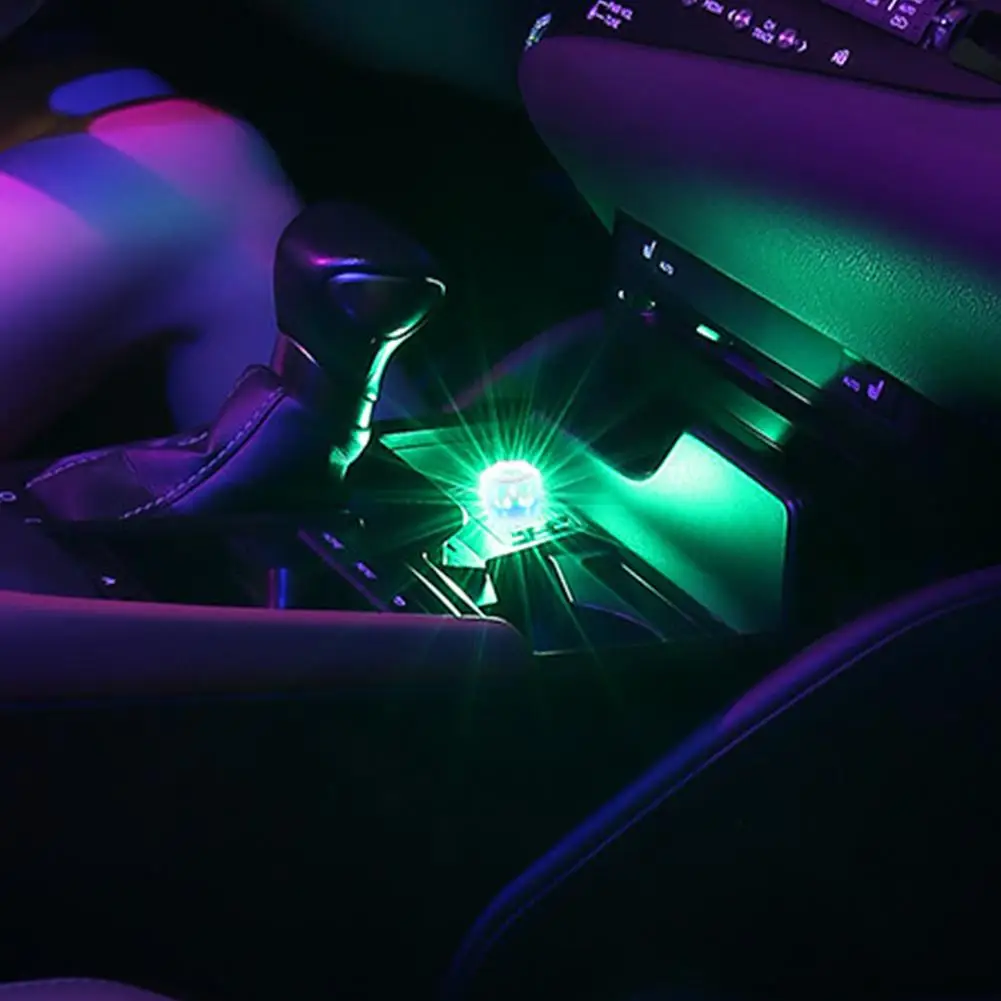 أضواء سيارة صغيرة محيطة التوصيل اللعب ضوء محمول USB بالطاقة LED ضوء الجو الداخلي الديكور ضوء للسيارة