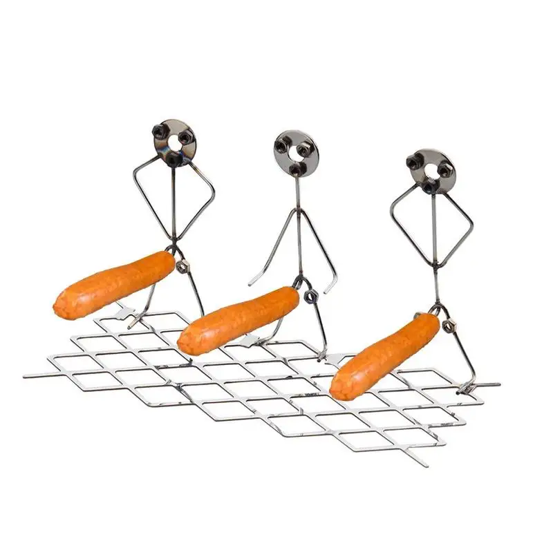 

Bbq Hot Dog Roaster Rack Portable For Outdoor Camping New Grill Rack Stainless Steel Barbecue Sausage Holder Oven Roaster Stan