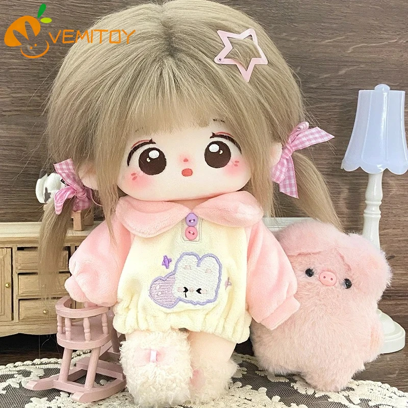 【ソフト】7.87インチ 本物の綿製人形 女性 20cm 女の子人形服 ぬいぐるみ