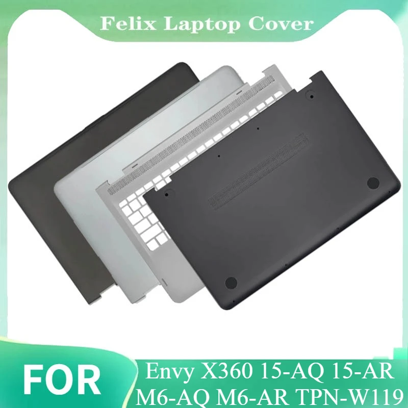 LCD Back Cover Front Bezel Palmrest For Envy X360 15-AQ 15-AR M6-AQ M6-AR TPN-W119 Bottom Case Laptop Top Case 856799-001