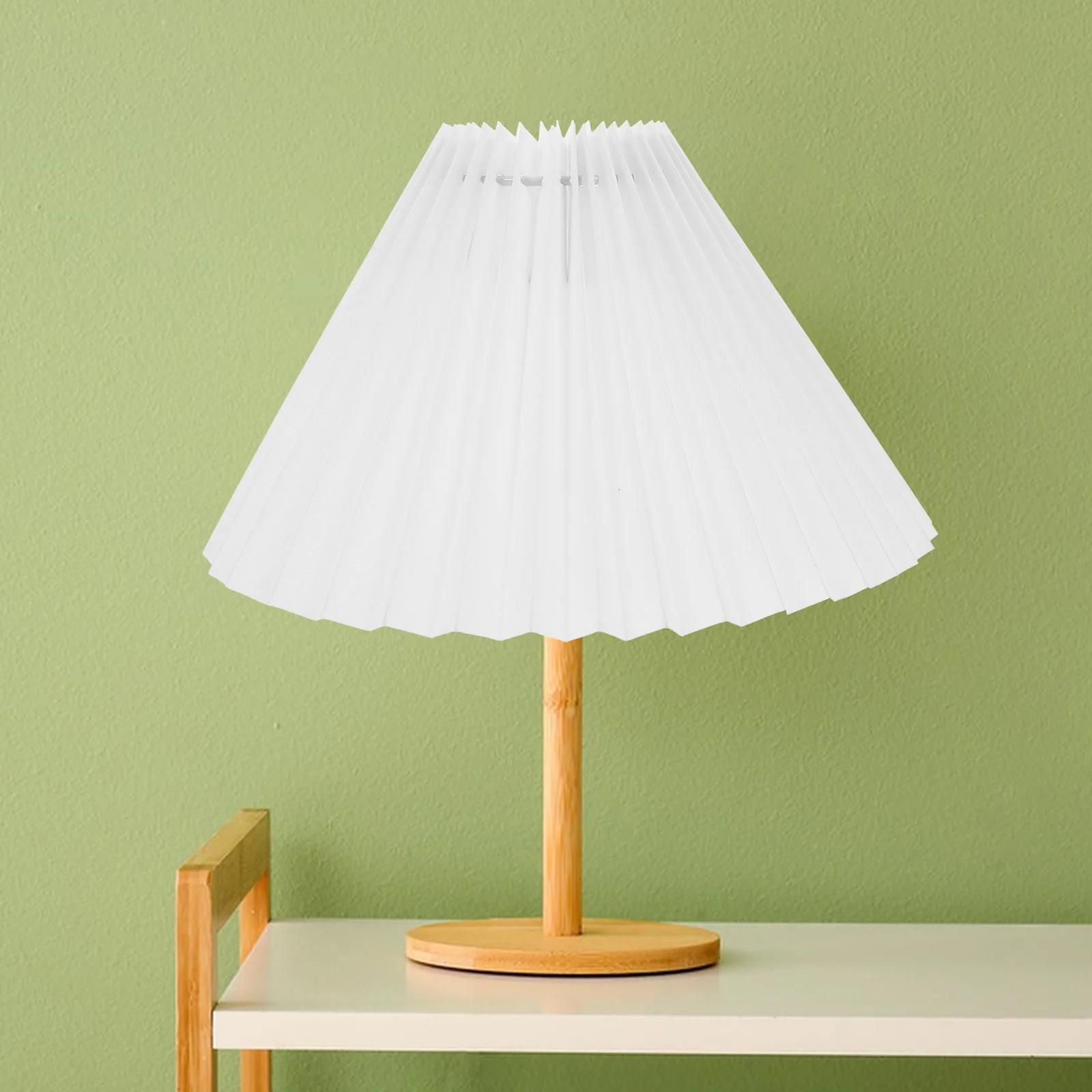 

Pleated Fabric Lampshade Detachable Durable For Bedroom Living Room Study Table Floor Lamp Shade Replacement E27/E14