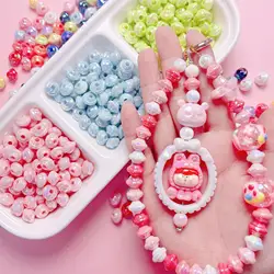 20pcs/lot Acrylic Beads Colorful Flying Saucer Shape Hole Size 2.5mm Beads For Charm Jewelry Making Diy Bracelet Necklace