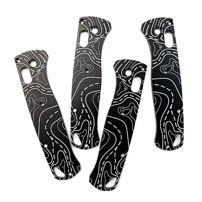 1 Pair Camouflage Anodized Aluminum Handle Scales CNC-Machined Ergonomic Grip Replacement Parts for 535 Folding Tool