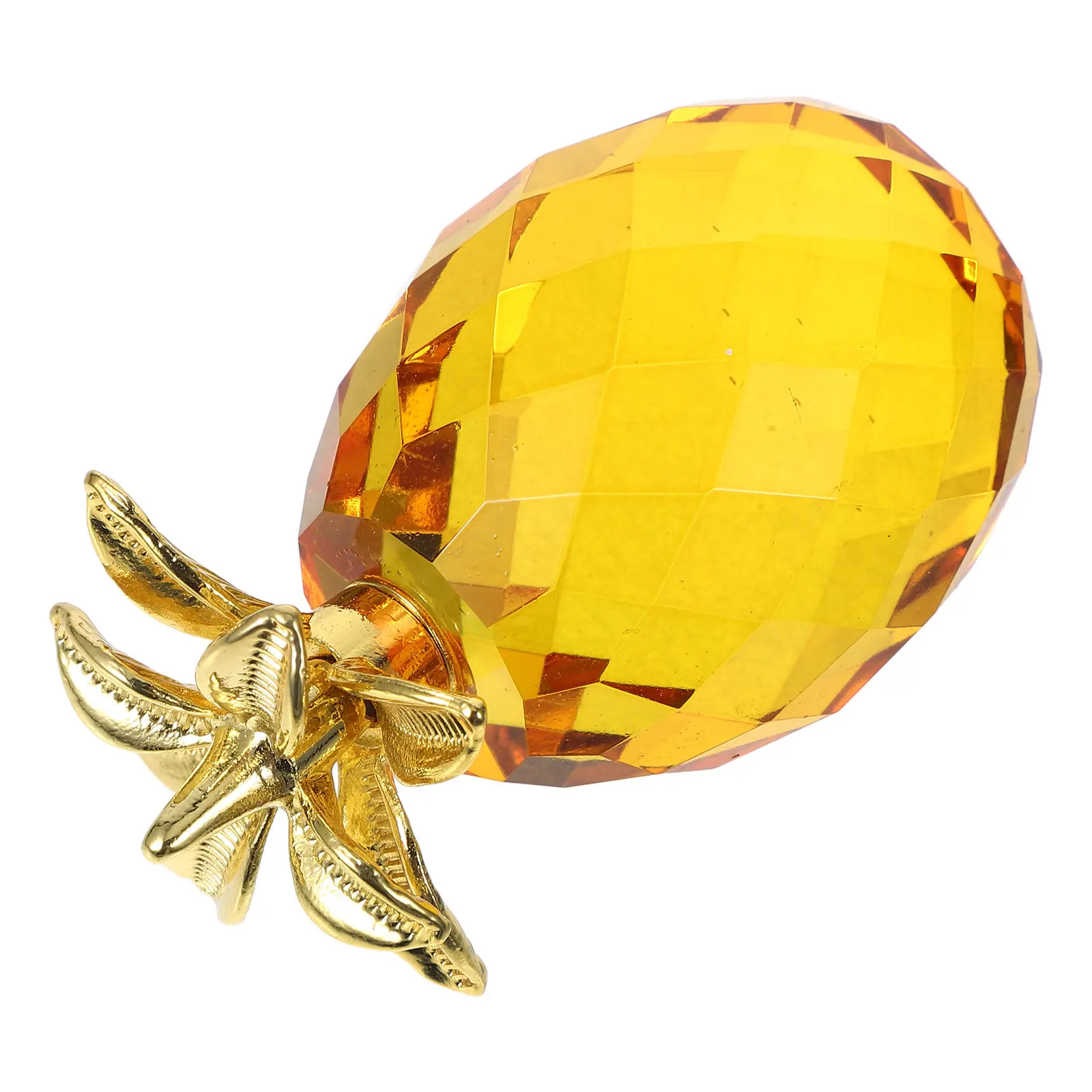Crystal Pineapple Desktop Decor Decorative Fruit Prop for Home Office Kitchen Table Centerpiece Crystal Pineapple Ornament