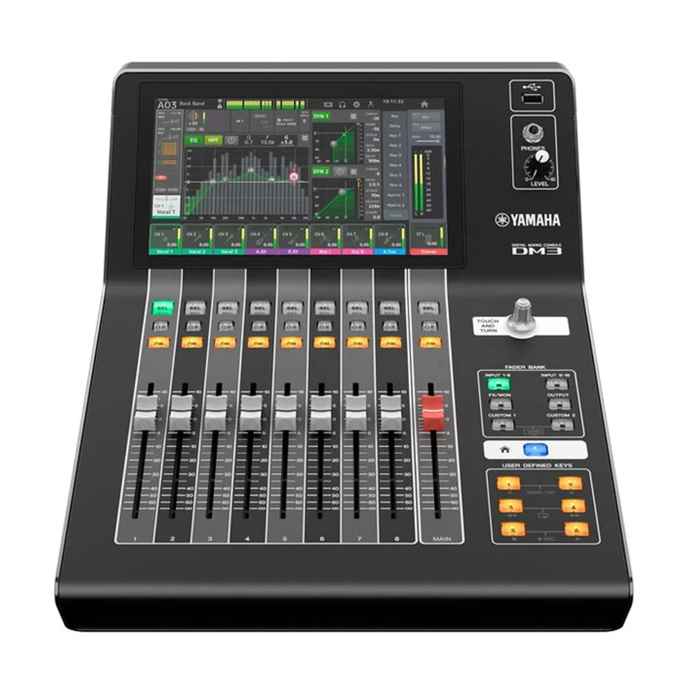 Mezclador digital DM3 de 16 canales con entrada Dante, equipo de música de estudio, sistema Pa, consola digital de audio