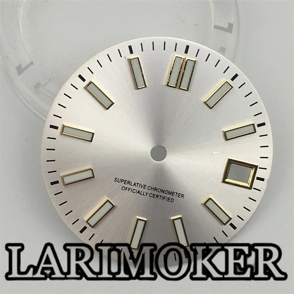 LARIMOKER 29mm for NH35 NH36 movement Black Red Brown Green Pink Silver Dial C3 Luminous suitable Fits 3.0 clock/3.8 clock crown