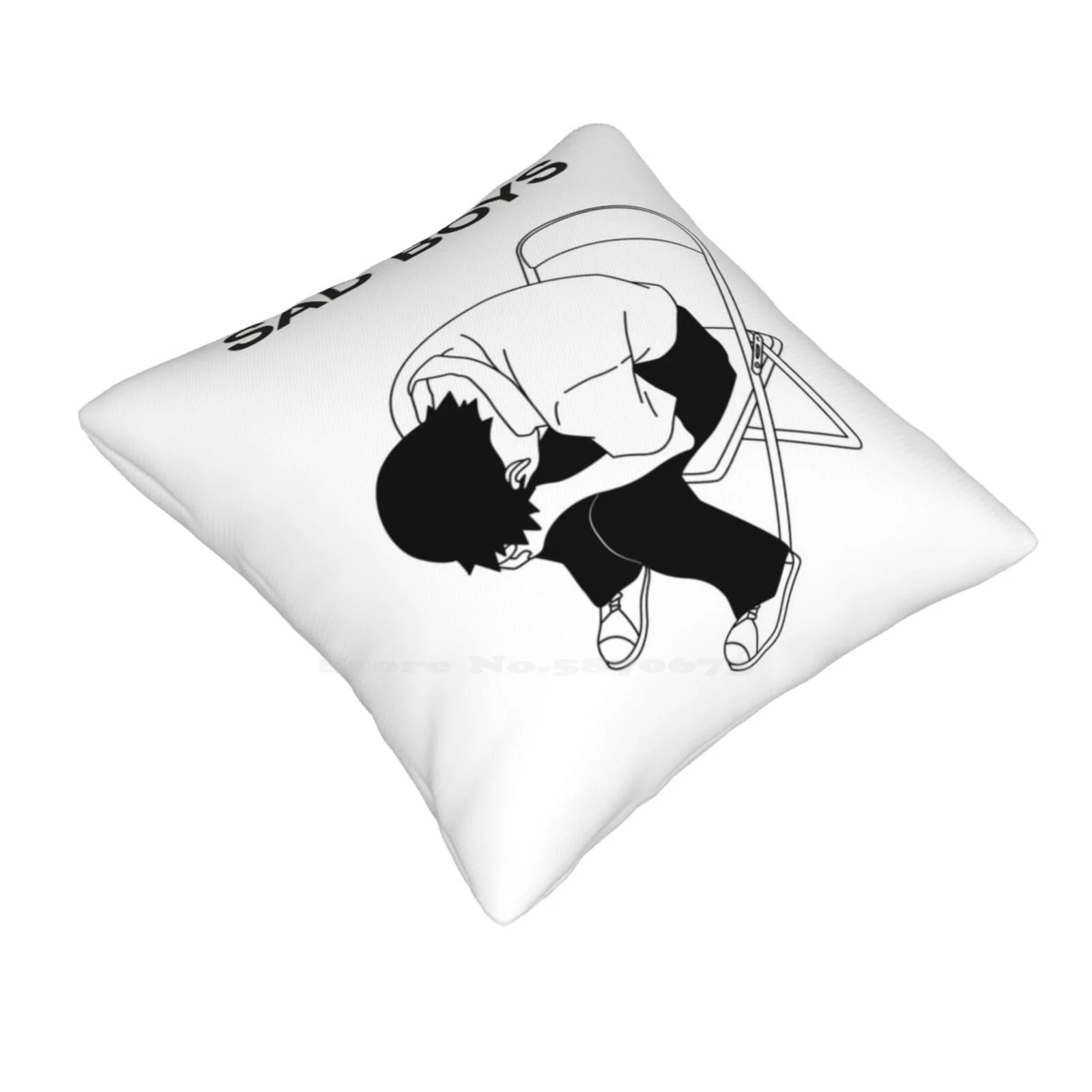 Sad Boy Pillowslip Pillowcase Sad Anime Fishing Rod Unit 01 Eva 01 Shinji Ikari Lilith Hipster Tumblr Symbol Logo Line Art