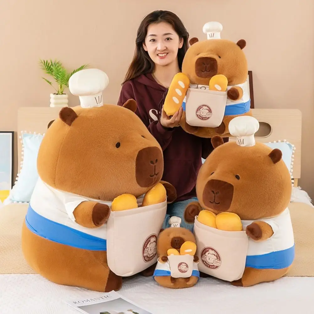 Sleeping Pillow Baking Capybara Plush Doll Cartoon Simulation Capybara Plush Toy Soft Fluffy Capibara Fluffty Doll Kid Toy