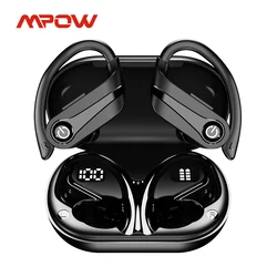 Mpow-Earbuds sem fio com microfone, Q63, Bluetooth 5.3, IPX7 impermeável, 200H, ganchos para esportes, corrida, treino, academia