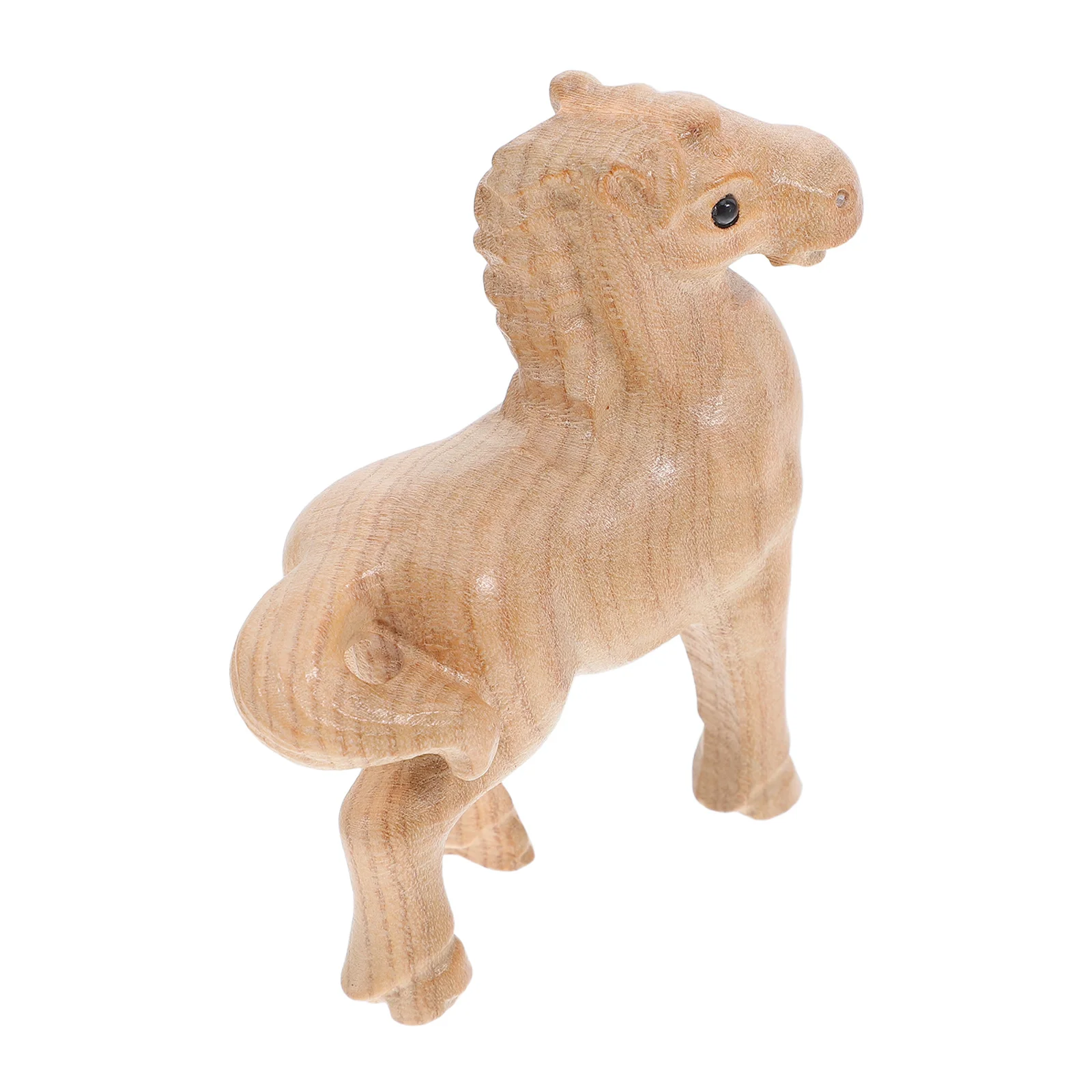 

Hand Carved Wooden Horse Sculpture 2026 Chinese New Year Decoration for Bookshelf Office Desktop Home