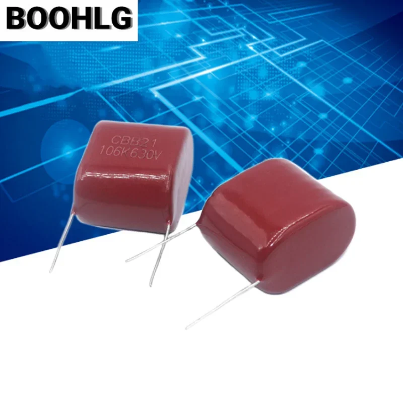 2pcs CBB capacitor Metal film capacitor 630V106K 630V10UF 630V 106  Pitch P27.5mm