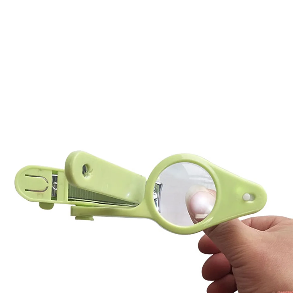 

Baby Nail Clippers With Light Magnifier Newborn Safe Trimmer Green Reusable Metal Clippers No Rust Long Lasting Protection For