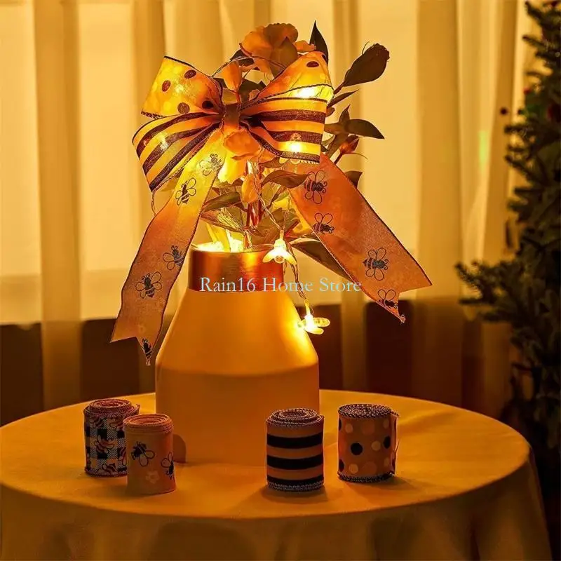 02db Hummel Ribbon 1 Roll handgefertigtes Bowknot -Kranz -Treppendekoration Lieferungen