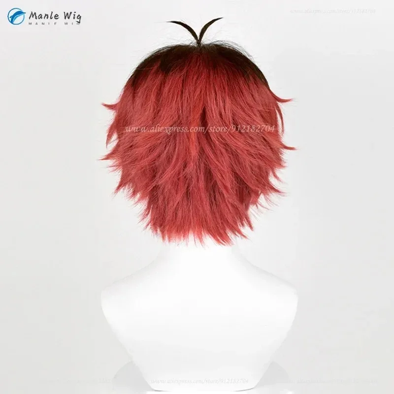 qq681Stark أنيمي ستارك شعر مستعار 30 سنتيمتر قصيرة مقاومة للحرارة الاصطناعية الشعر هالوين تأثيري الدعائم