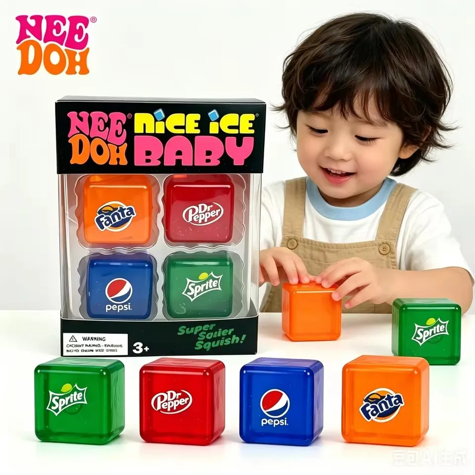 Schylling Nee Doh Nice Cube Sensory Fidget Blocks Pinch Toy Stress Relief Puzzle Play  Souvenir Blind Box Gift view 5
