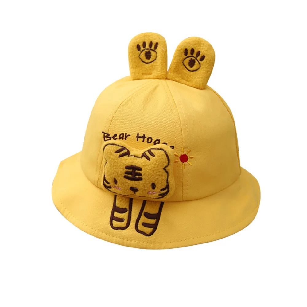 

Korean Style Baby Bucket Hat UV Protection Sun Protection Kids Sunshade Cap Cartoon Animal Bucket Hat Fisherman Hat
