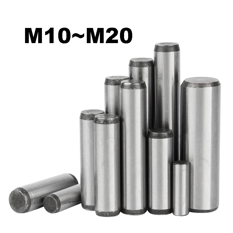 1~5Pcs M10 M12 M16 M20 45# Carbon Steel High Strength Quench Hardened Steel Dowel Solid Cylindrical Fixed Parallel Pins