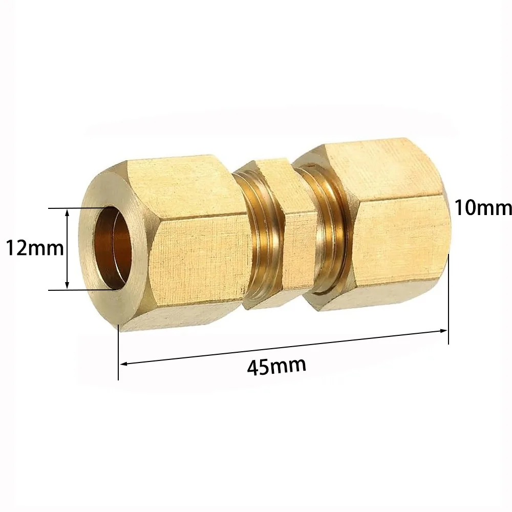 Brass Brass Compression Fitting 4 5 6 8 10 12 16mm 1/8