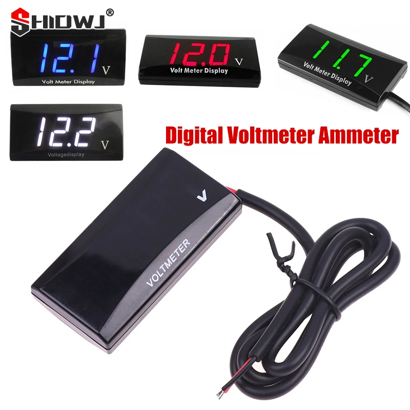 Universal Mini LED Display Digital Voltmeter Panel Volt Voltage Meter Tester DC 12V-150V Car Boat Motorcycle Accessories