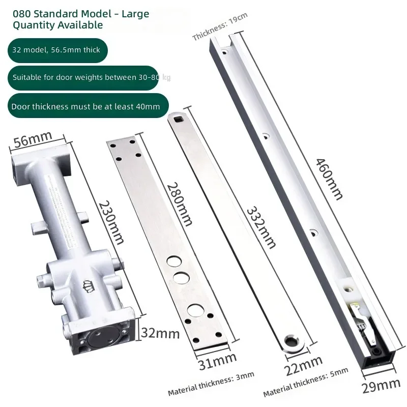 for Spot  Hidden Door Closer Automatic Hotel Fire Door Hydraulic Invisible Buffer Door Closer