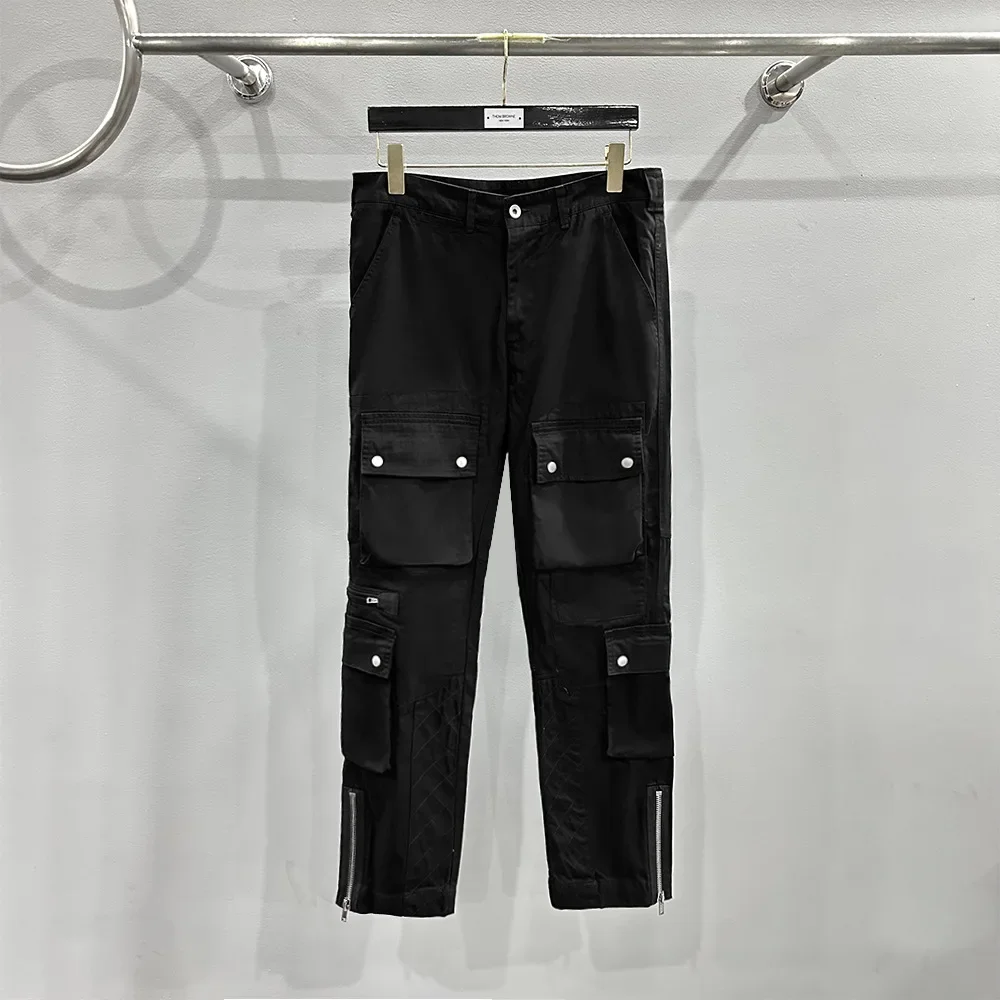 

24ss Rick Men's Pants Y2K Streetwear Slacks High Street Staple Pocket Owens Cargo Pants Retro Chic Biker Trousers RO Sweatpants